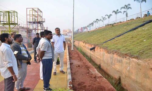 Speed up works of Mini Tank Bund