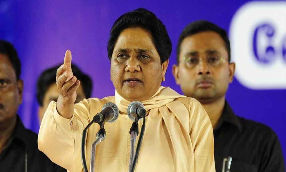 Shortly after returning from Election Commission ban, Mayawati aims at BJP