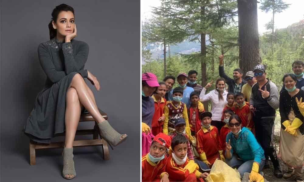 Dia Mirza does her bit to rid Himachal of plastic