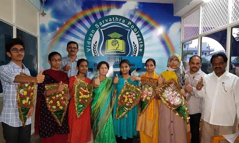 Inter results: Two students of Rishi Jr College bag top ranks