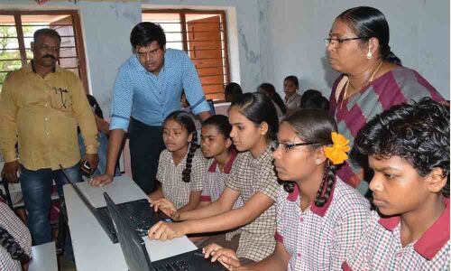 ITDA PO inspects summer courses in Gurukulam schools