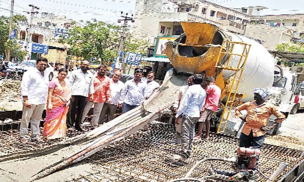 Corporator inspects bridge works