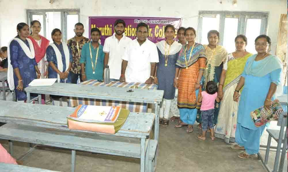 Students of Maruthi Nursing Vocational Junior College excel in Inter exams