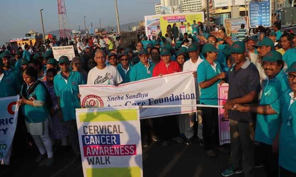 Walk for cervical cancer awareness flagged off
