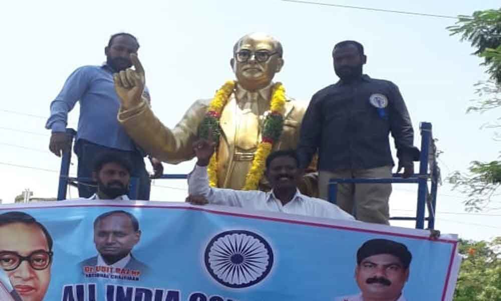 Re-install statue of Dr Ambedkar near GVK Mall: Utsav Committee demands