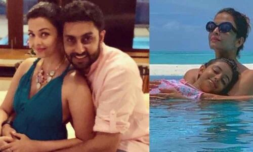 Abhishek spends pool time with Aishwarya, Aaradhya