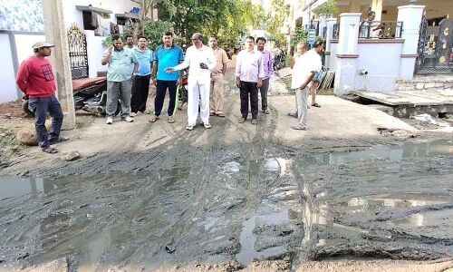 Koppula inspects drainage