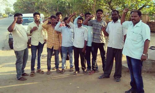 SCCL contract staff stage protest for salaries