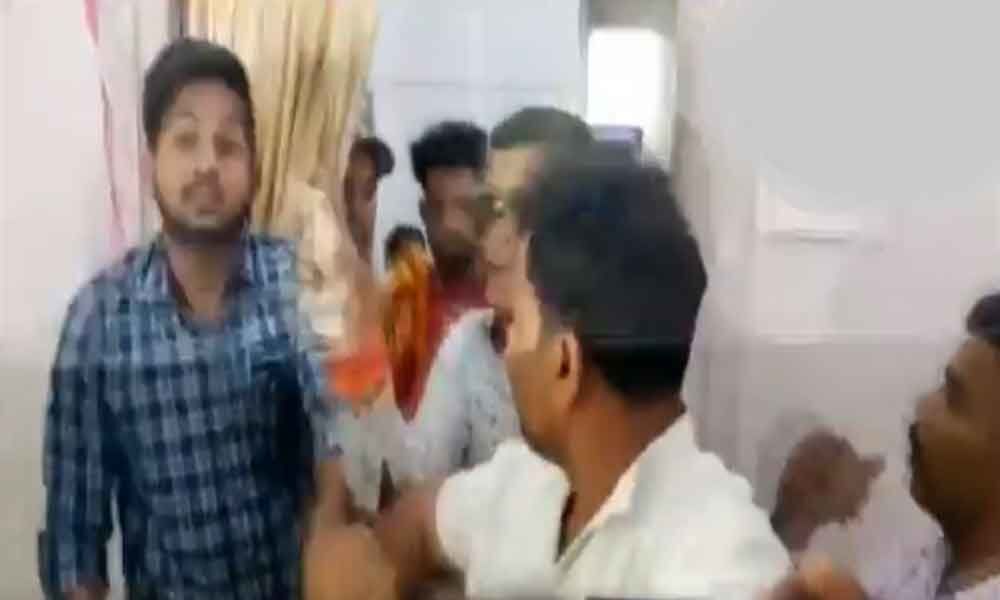 Watch: BJP cadres thrash NCP worker for showing black flags to Pragya Thakur