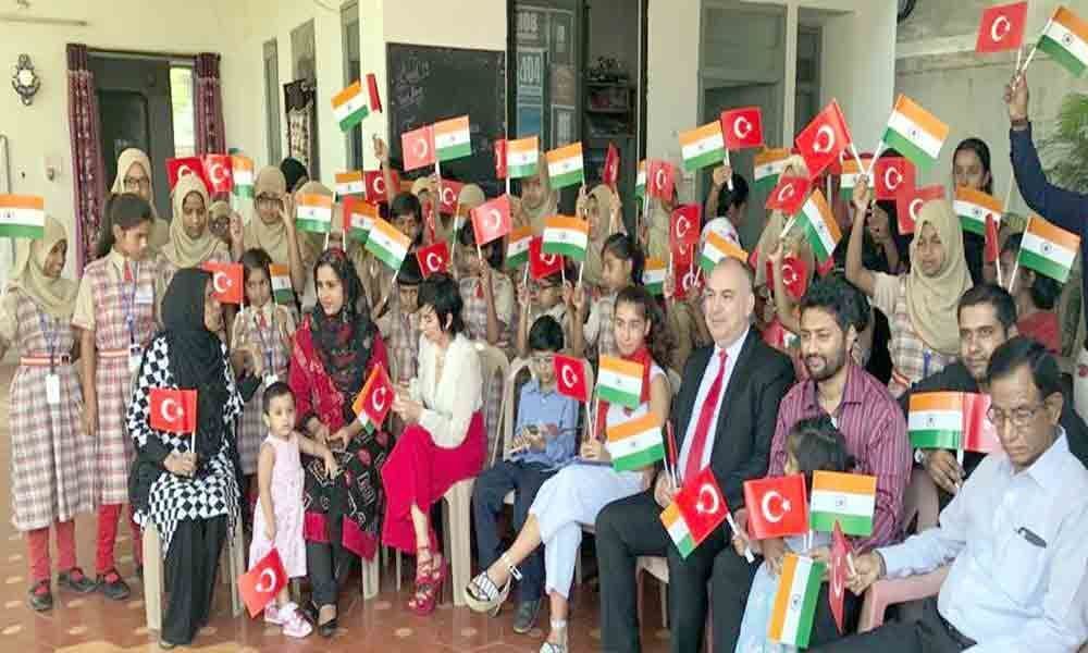 Turkey diplomat visits school in Hyderabad