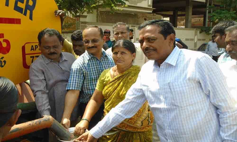 Gangavaram Port Limited provides  water to villagers in Visakhapatnam