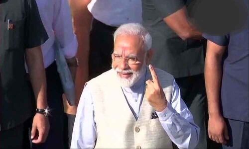 PM Modi votes in Ahmedabad