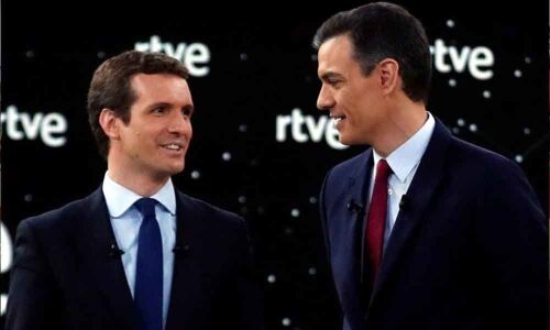 Spain PM, rivals clash over Catalonia in election debate