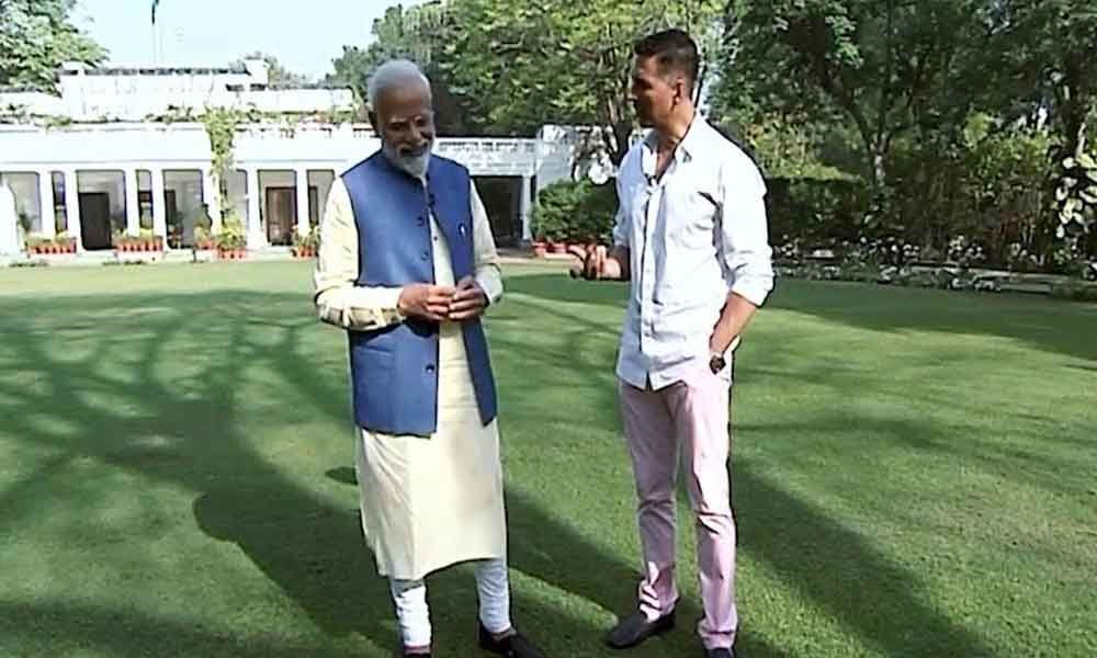 Bollywood Superstar Akshay Kumar interviews PM Modi
