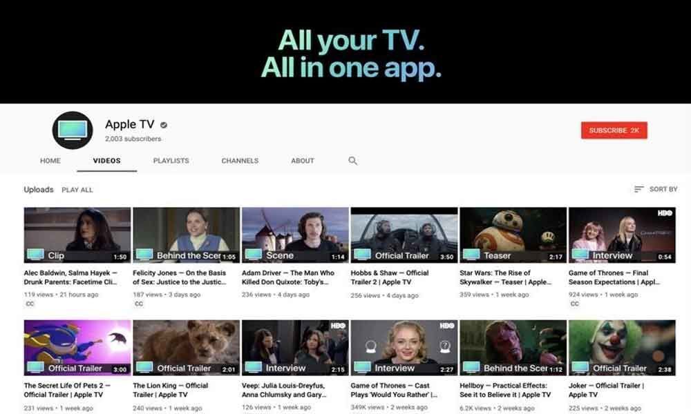 Apple launches Apple TV YouTube channel