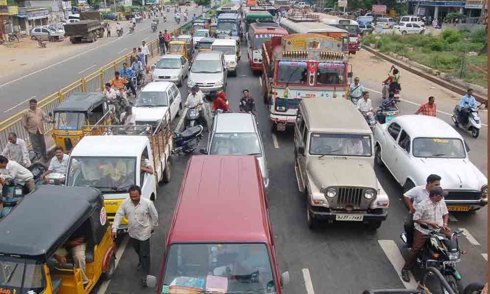 Traffic woes swell as vehicles increase to over 13 lakh