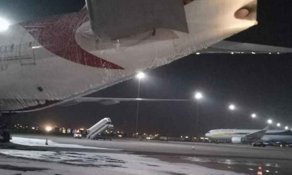 Watch: Empty Air India plane catches fire, company says minor incident