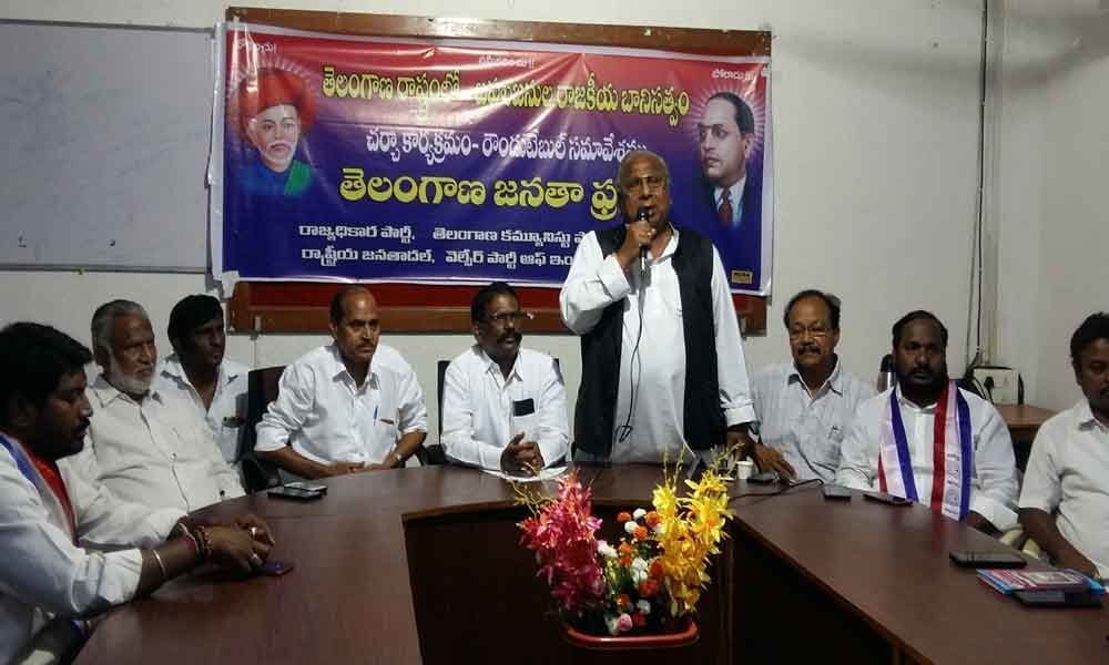 V Hanmanth Rao slams KCRs apathy for student suicides