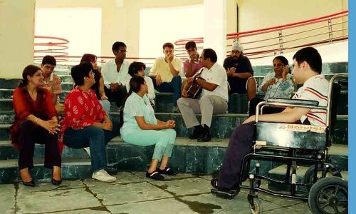 Pallavanjali divyang students enjoy outing at Flight Simulation Technique Centre