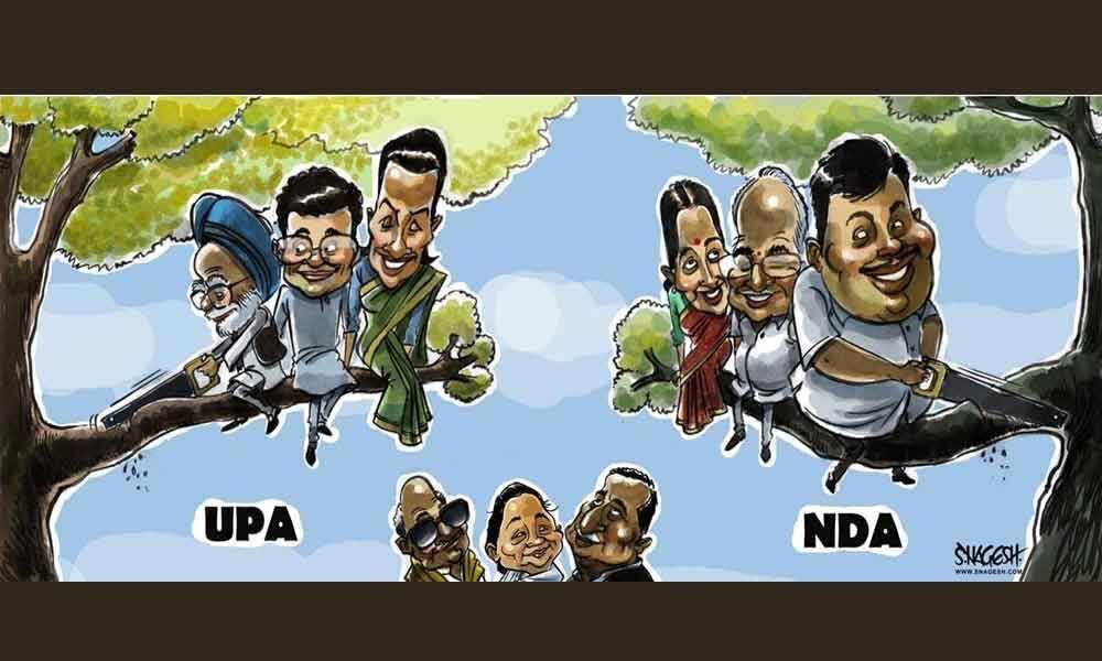 Ideological bankruptcy of NDA and UPA