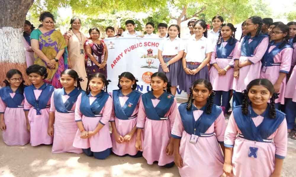 Army School students raise funds for needy
