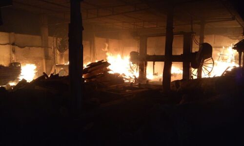 Rs. 6 lakhs worth property gutted in fire