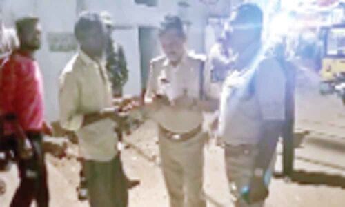 Cordon and search in Rajiv Gandhi Nagar