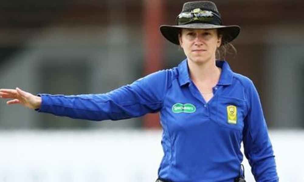 Claire Polosak becomes the first female umpire to stand in a mens ODI