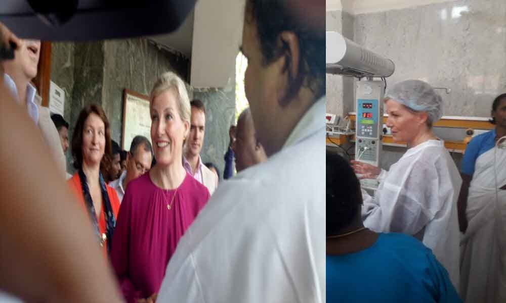 Sophie Helen visit Gandhi hospital
