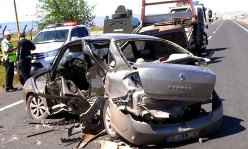 One killed, 7 injured as bus hits car