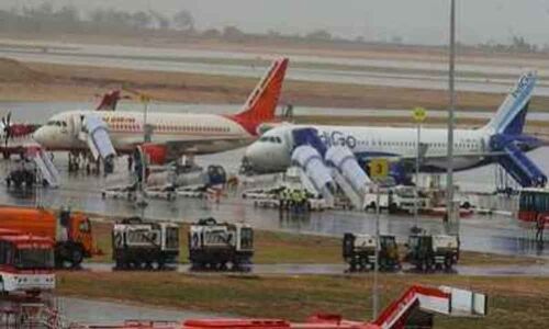 Cleared: Night landing on the second track of Hyderabads Airport