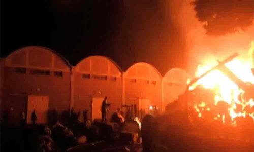 Guntur: Cotton bales worth 20 L reduced to ashes in fire mishap