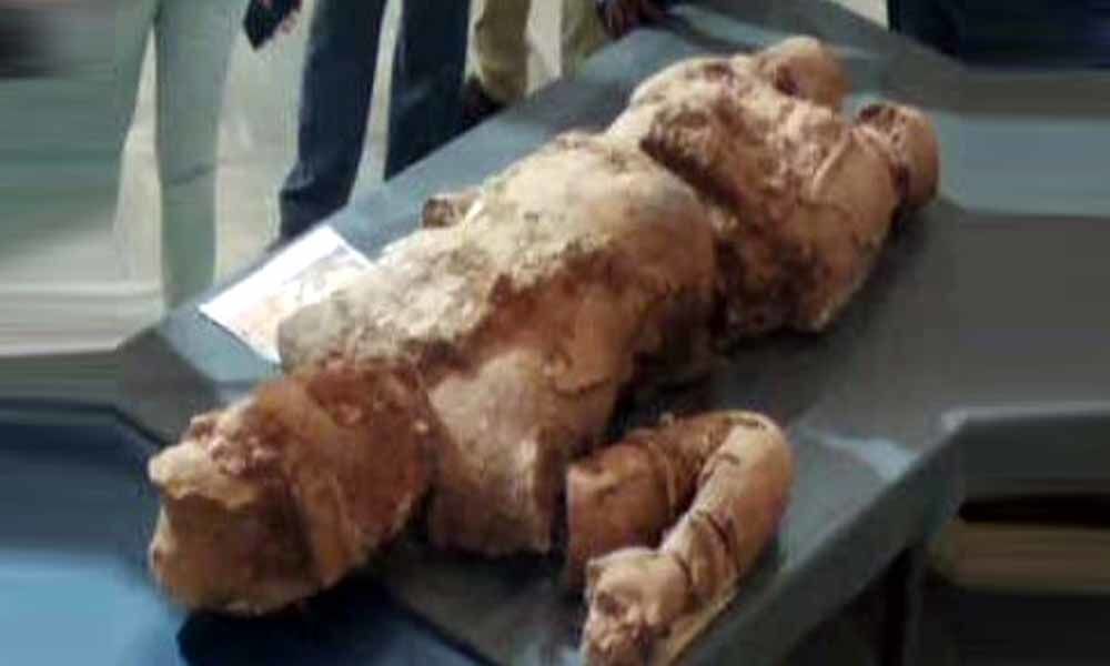 Indias rare life-size figurine unearthed in Phanigiri of Telangana