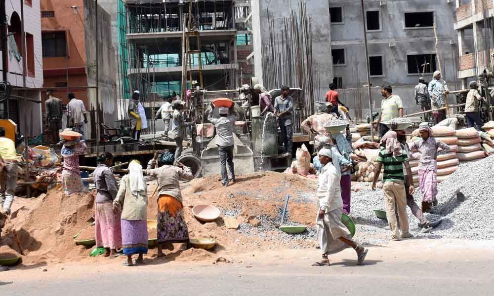 Labour Day celebrations not significant for labourers at a construction