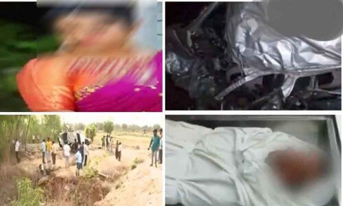 Four Engineering students died when their car turned turtle at Bommalaramaram in Yadadri Bhongir