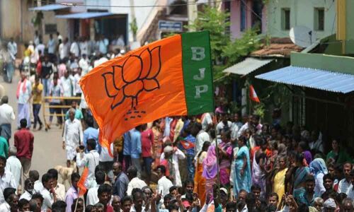 BJP holds protest over results fiasco
