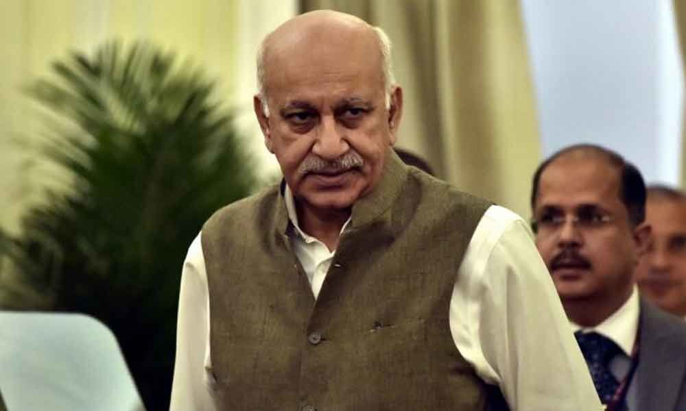 MJ Akbar appears in court to record statement in defamation case
