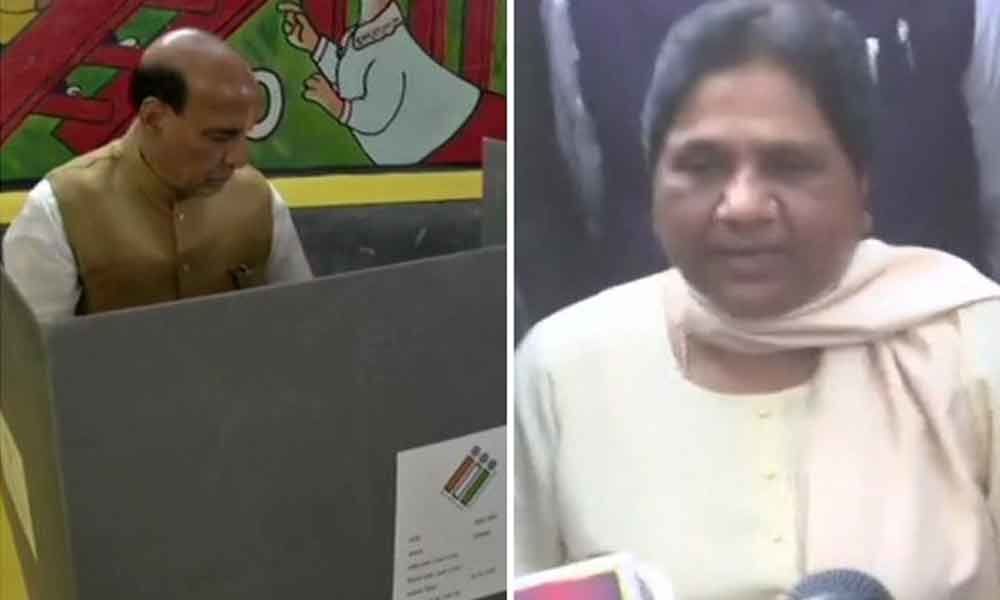 LS Poll phase 5: Rajnath Singh, Mayawati, Yashwant Sinha among early voters