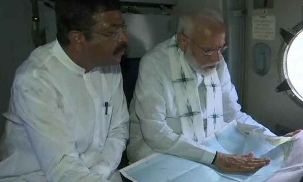 PM conducts aerial survey of cyclone-ravaged areas in Odisha