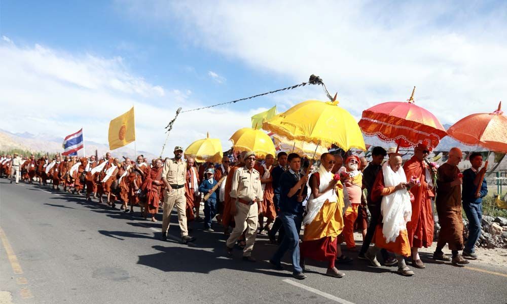A Walk for World Peace in the amicable ambience of Himalyas with 200 Monks