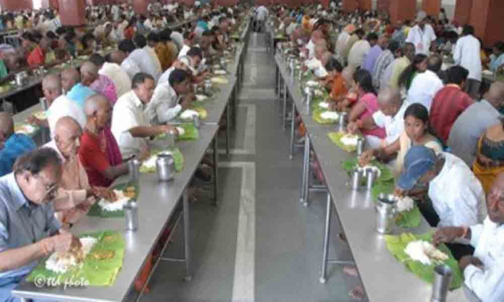 Cash donation towards Anna Prasadam scheme revised in Tirumala