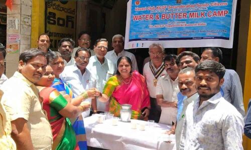 Buttermilk camp near Mahankali temple