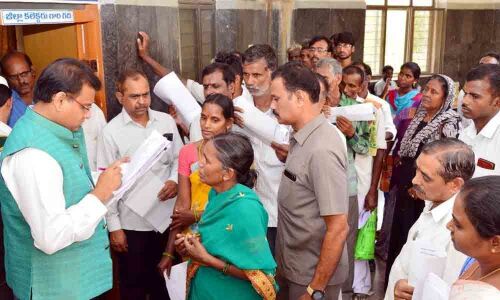 Dist Collector receives petitions in Chittoor
