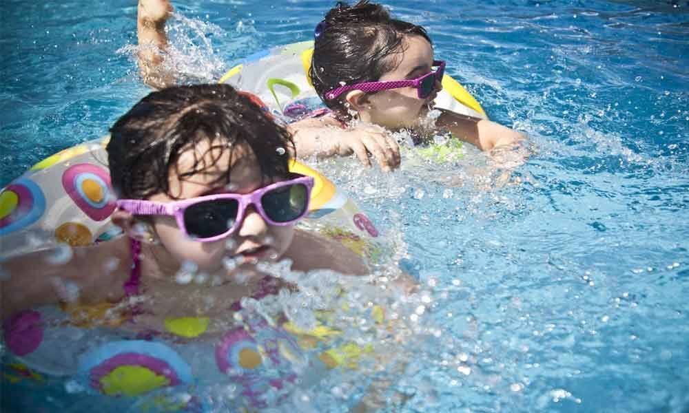 Protect childrens eyes when in water