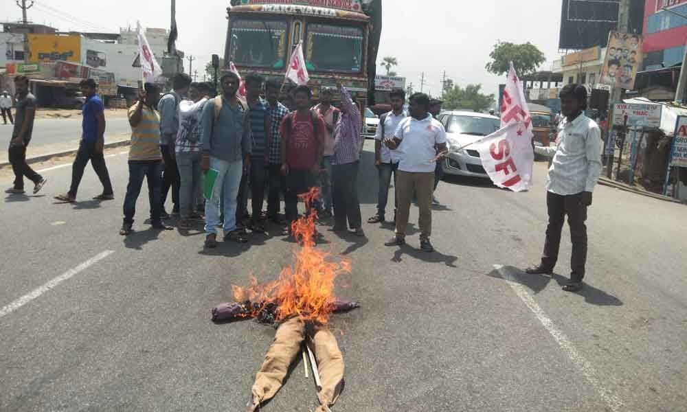 SFI holds protest over Inter results goof-up