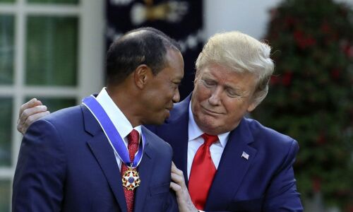 Tiger Woods receives Presidential Medal of Freedom