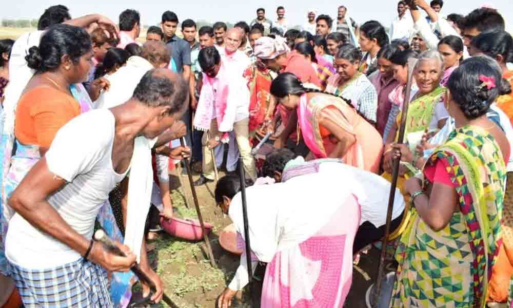 Puvvada takes up campaign reins in Raghunadhapalem : Khammam