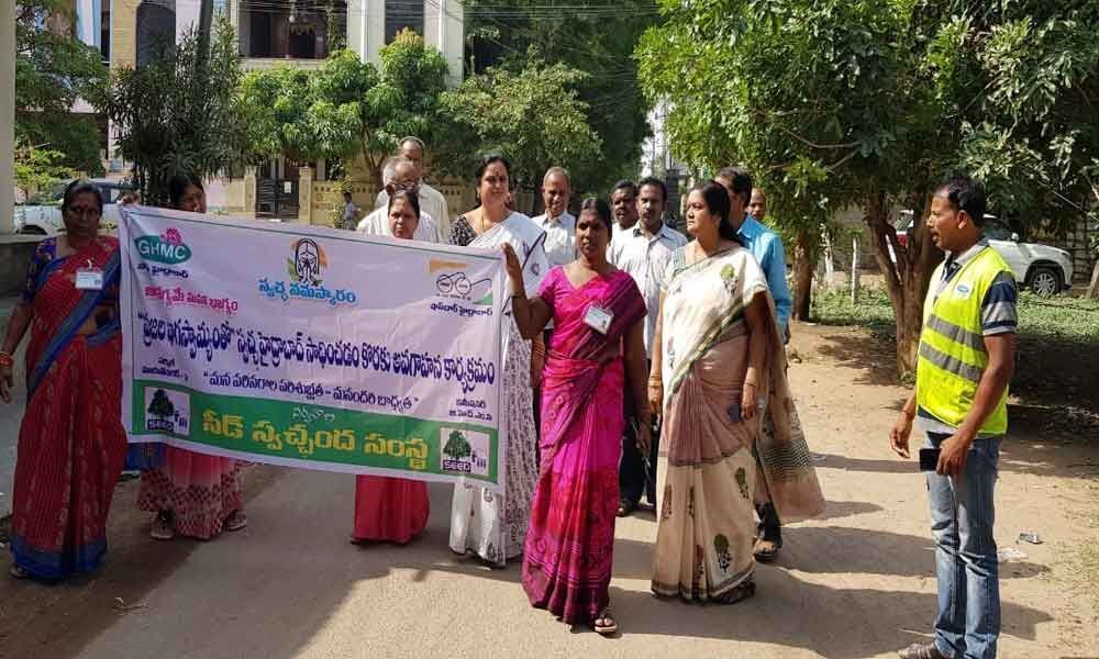Corporator holds rally on cleanliness