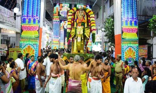 Goddess Lakshmis Suryaprabha Vahana seva delights devout