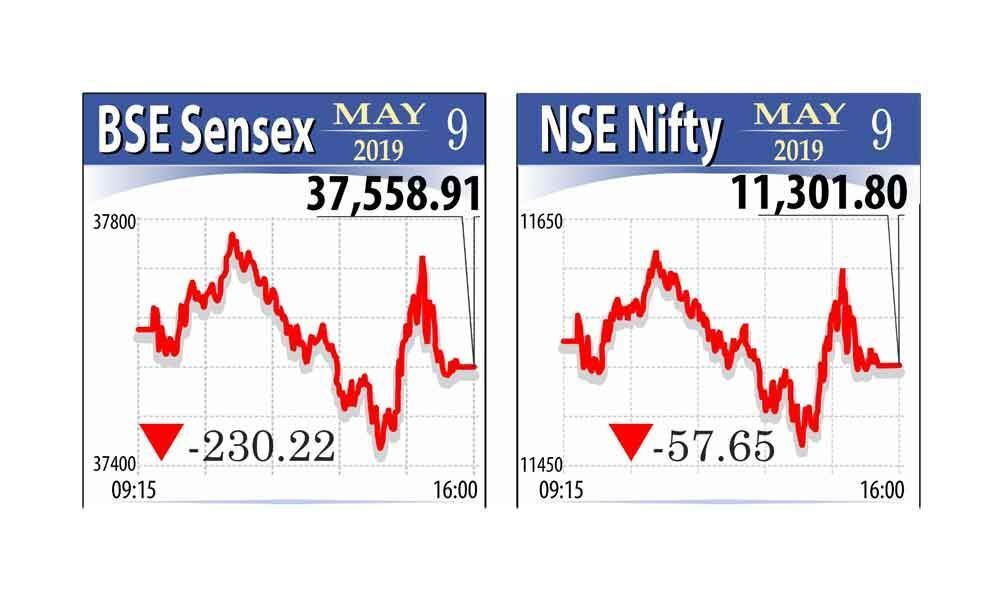 Markets end in red as investors assess poll risks